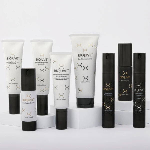 BIOJUVE producten – huidverbetering vanuit het microbioom, verkrijgbaar bij W-Skincare in Raamsdonksveer.